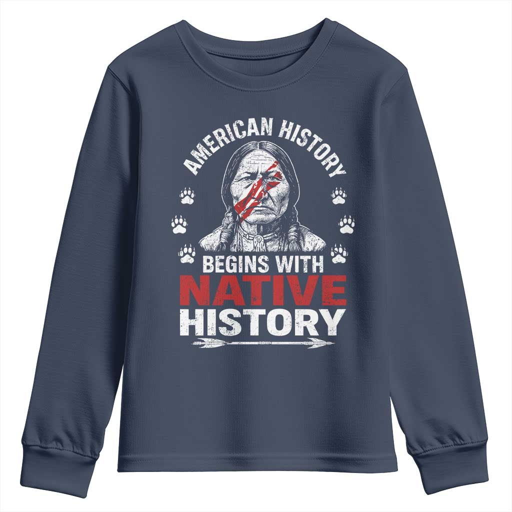 Native American History Youth Sweatshirt Indigenous Peoples Tribal Pride - Wonder Print Shop
