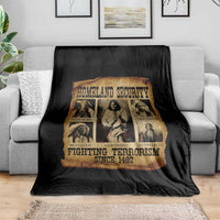 Vintage Native American Throw Blanket Homeland Security Fighting Terrorism Since 1492 - Wonder Print Shop