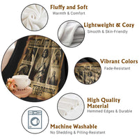 Vintage Native American Throw Blanket Homeland Security Fighting Terrorism Since 1492 - Wonder Print Shop