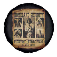 Vintage Native American Spare Tire Cover Homeland Security Fighting Terrorism Since 1492 - Wonder Print Shop