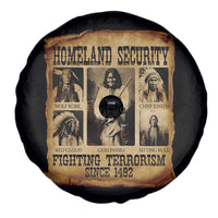 Vintage Native American Spare Tire Cover Homeland Security Fighting Terrorism Since 1492 - Wonder Print Shop
