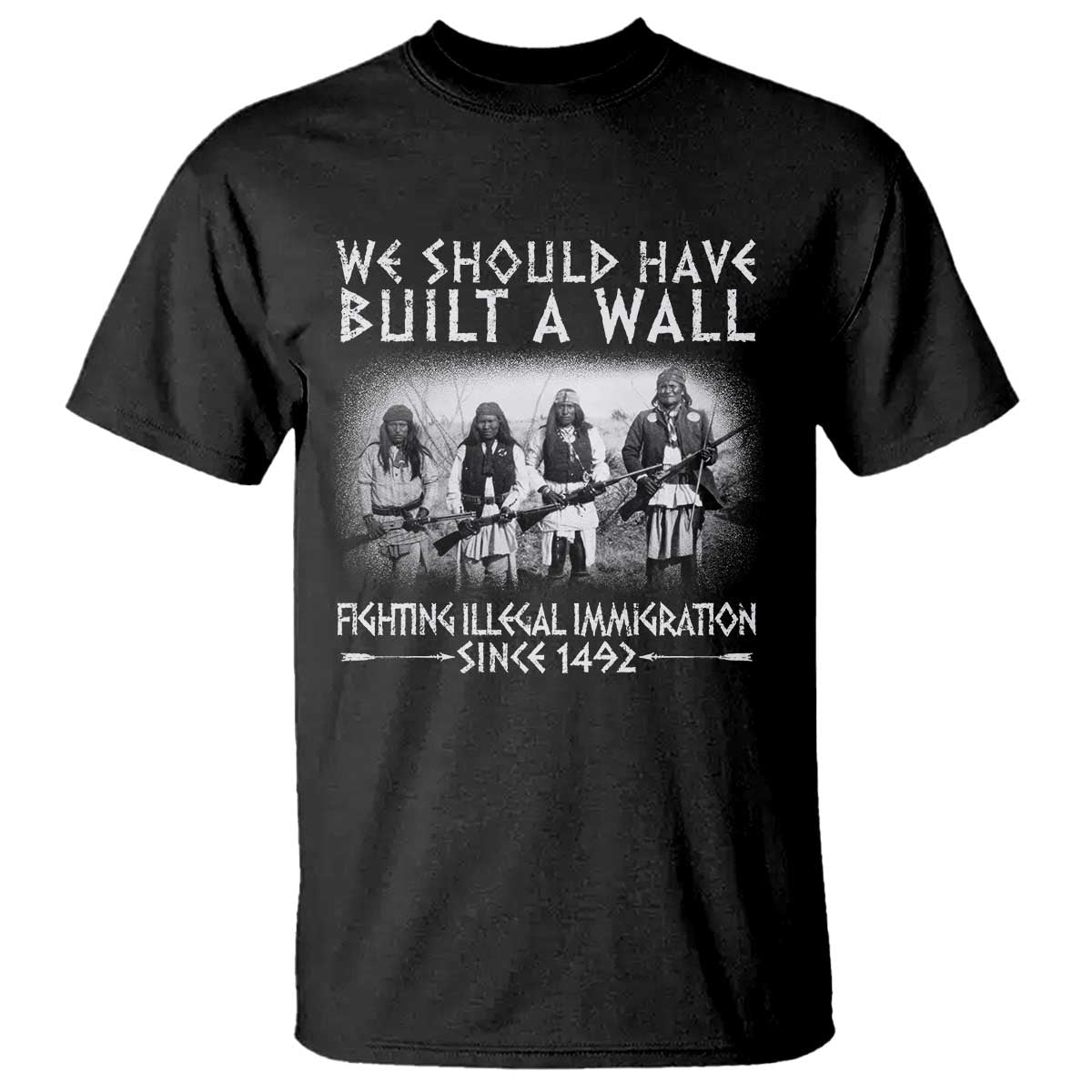 Vintage Native American T Shirt We Should Have Built A Wall - Wonder Print Shop
