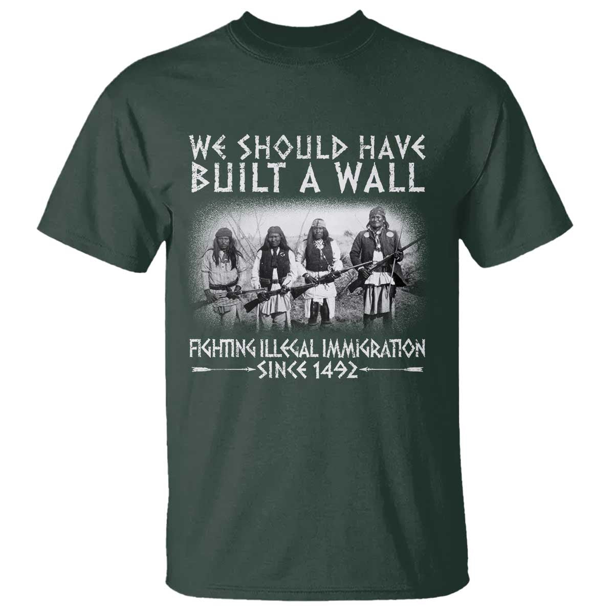 Vintage Native American T Shirt We Should Have Built A Wall - Wonder Print Shop