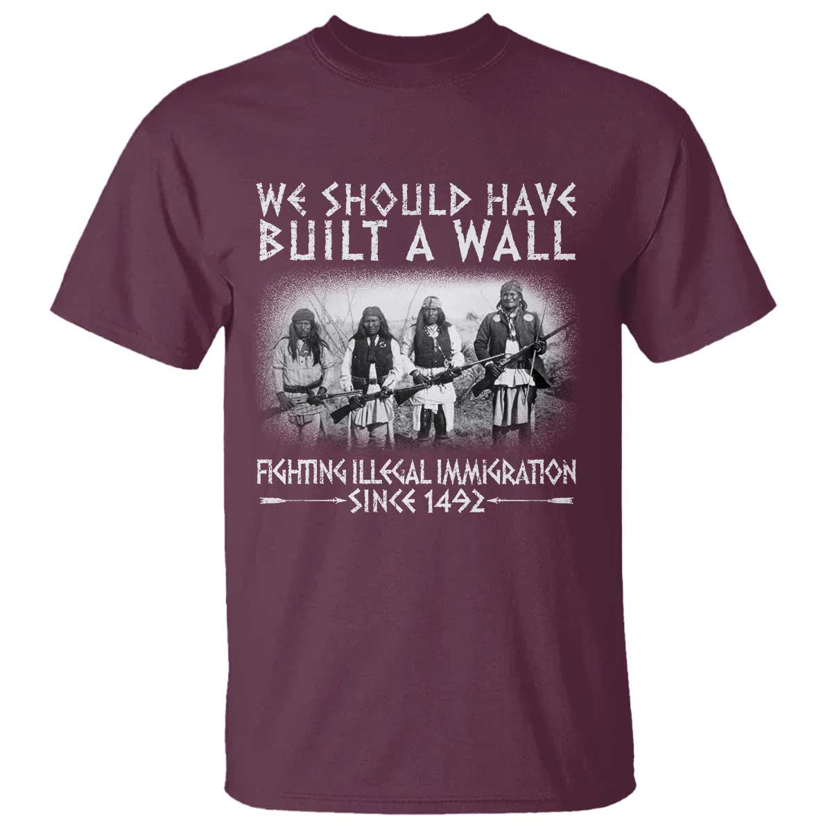 Vintage Native American T Shirt We Should Have Built A Wall - Wonder Print Shop