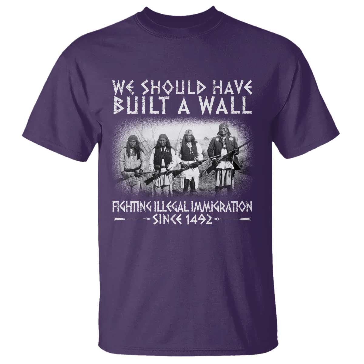 Vintage Native American T Shirt We Should Have Built A Wall - Wonder Print Shop