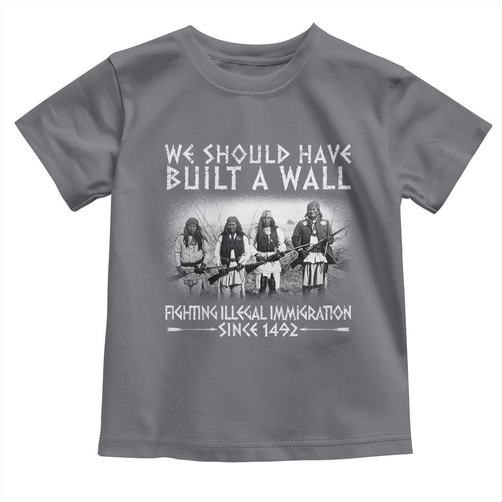 Vintage Native American Toddler T Shirt We Should Have Built A Wall - Wonder Print Shop