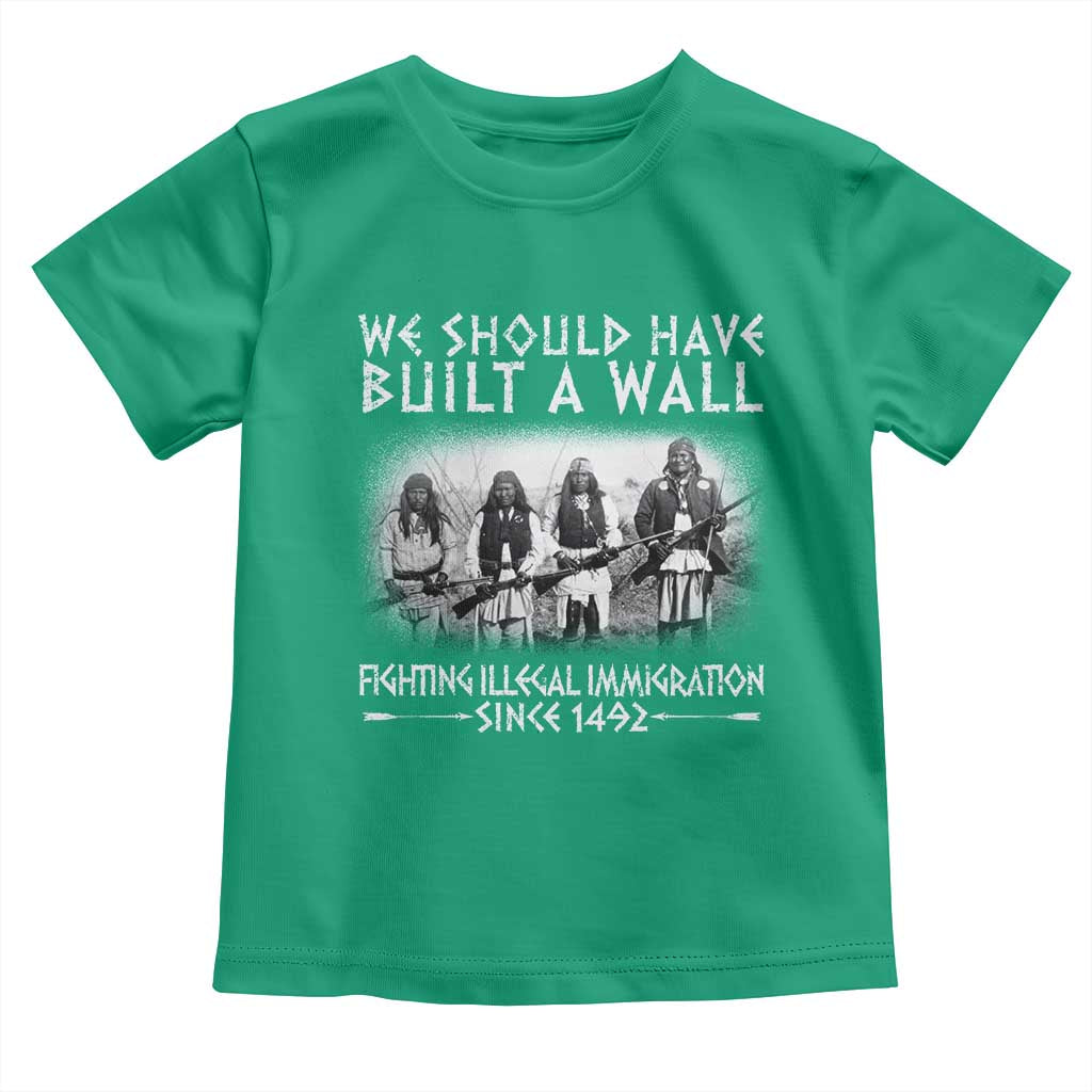 Vintage Native American Toddler T Shirt We Should Have Built A Wall - Wonder Print Shop