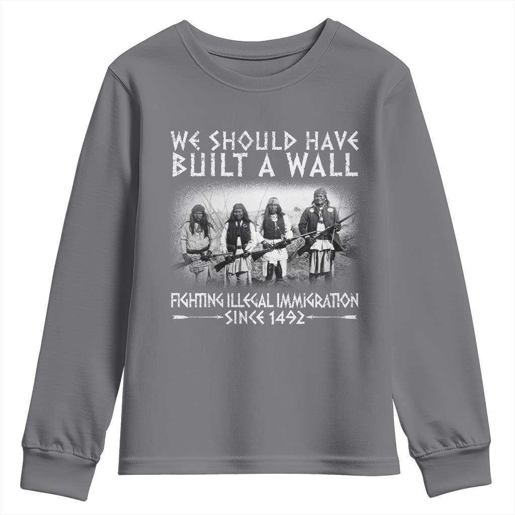 Vintage Native American Youth Sweatshirt We Should Have Built A Wall - Wonder Print Shop