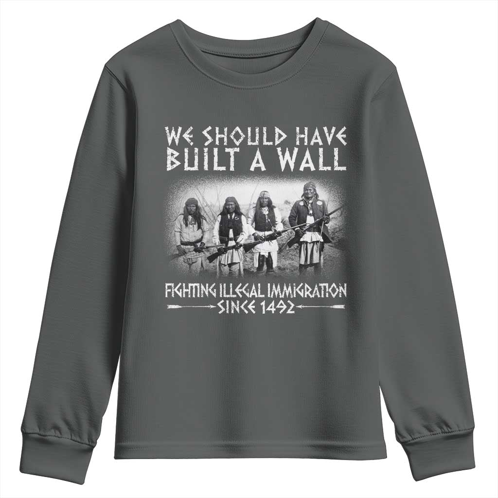 Vintage Native American Youth Sweatshirt We Should Have Built A Wall - Wonder Print Shop