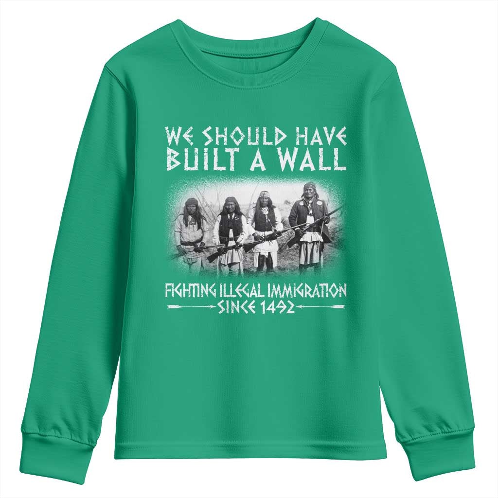 Vintage Native American Youth Sweatshirt We Should Have Built A Wall - Wonder Print Shop