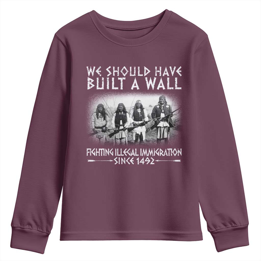 Vintage Native American Youth Sweatshirt We Should Have Built A Wall - Wonder Print Shop