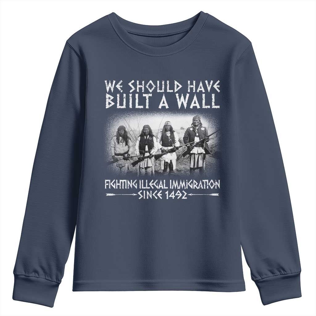 Vintage Native American Youth Sweatshirt We Should Have Built A Wall - Wonder Print Shop