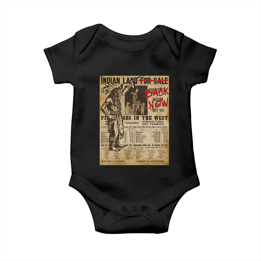 Native American Baby Onesie Indian Land For Back Now