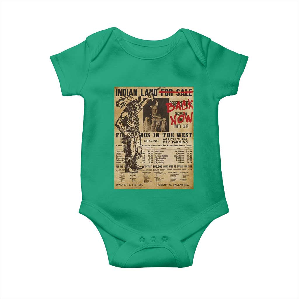 Native American Baby Onesie Indian Land For Back Now