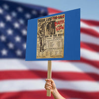 Native American Protest Sign Indian Land For Back Now
