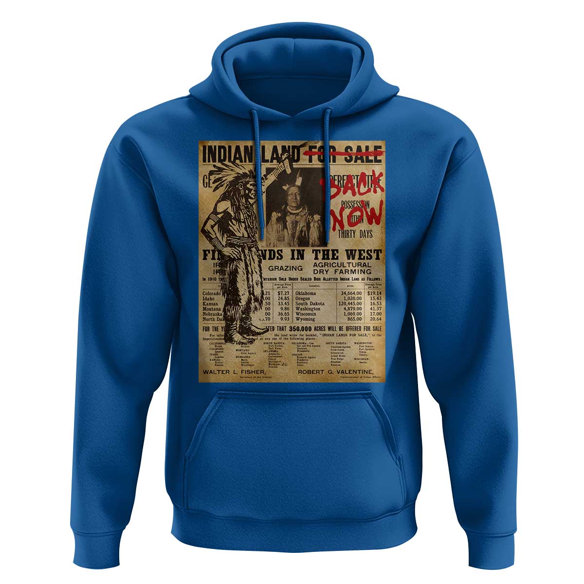 Native American Hoodie Indian Land For Back Now