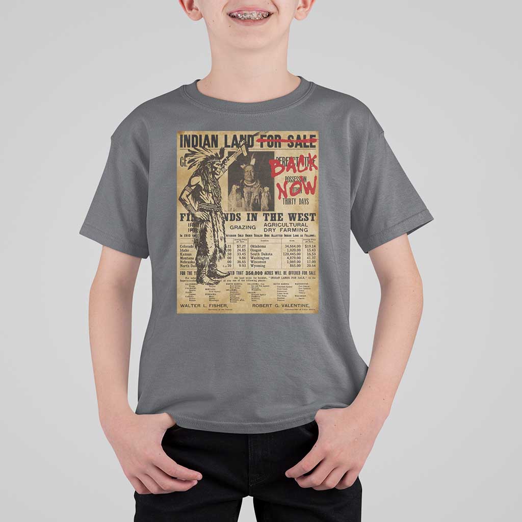 Native American T Shirt For Kid Indian Land For Back Now