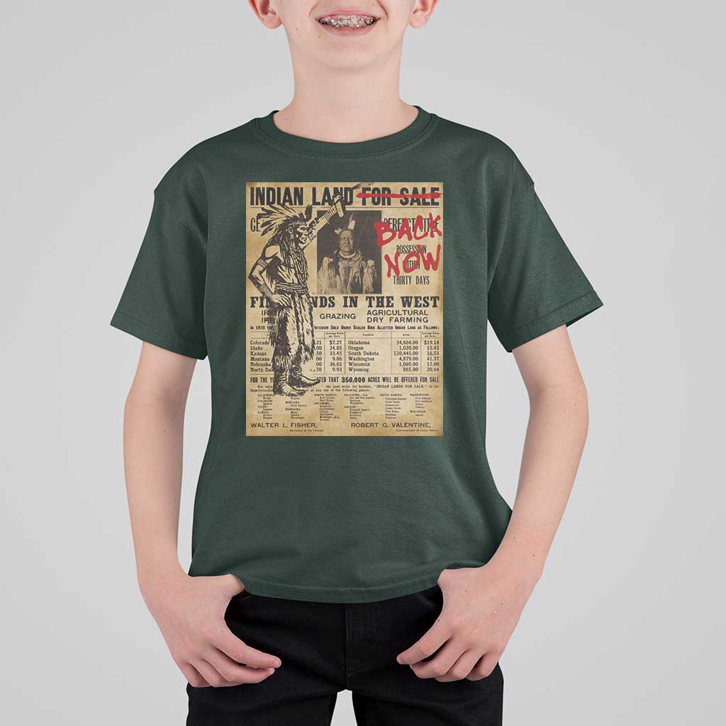 Native American T Shirt For Kid Indian Land For Back Now