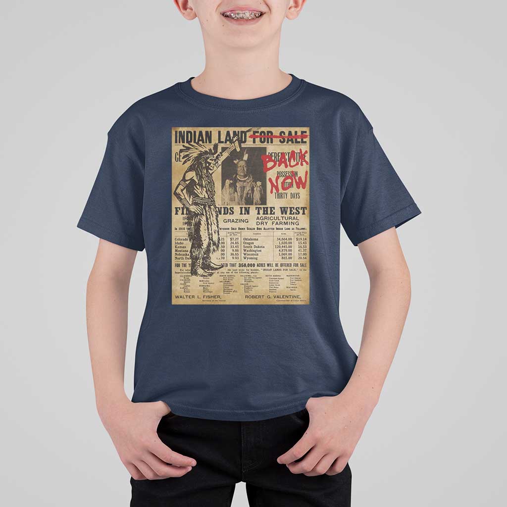 Native American T Shirt For Kid Indian Land For Back Now