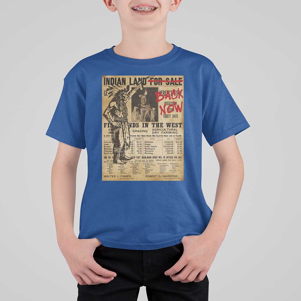 Native American T Shirt For Kid Indian Land For Back Now