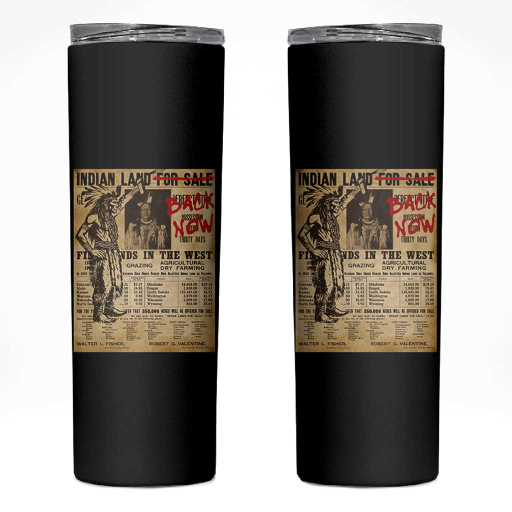 Native American Skinny Tumbler Indian Land For Back Now