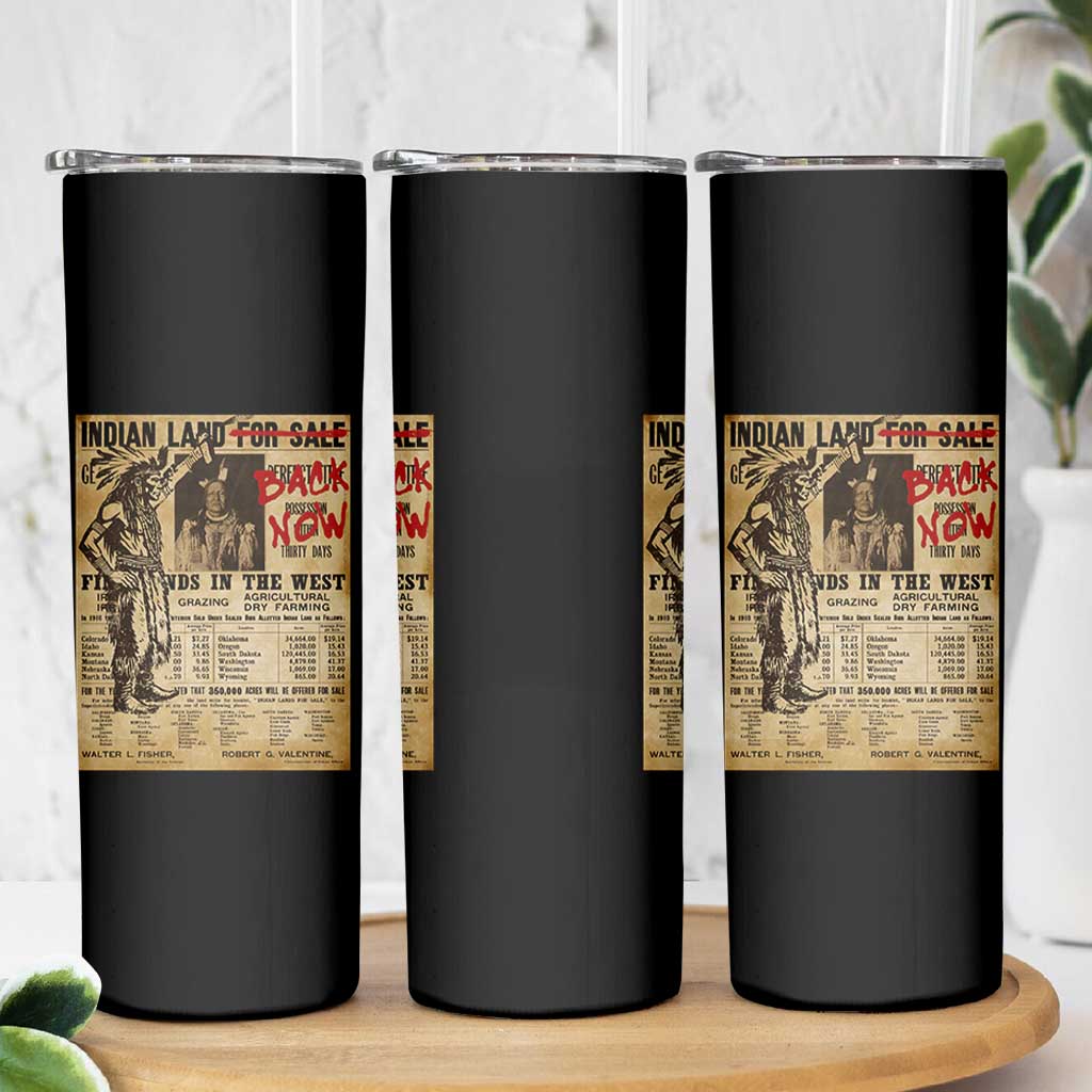 Native American Skinny Tumbler Indian Land For Back Now