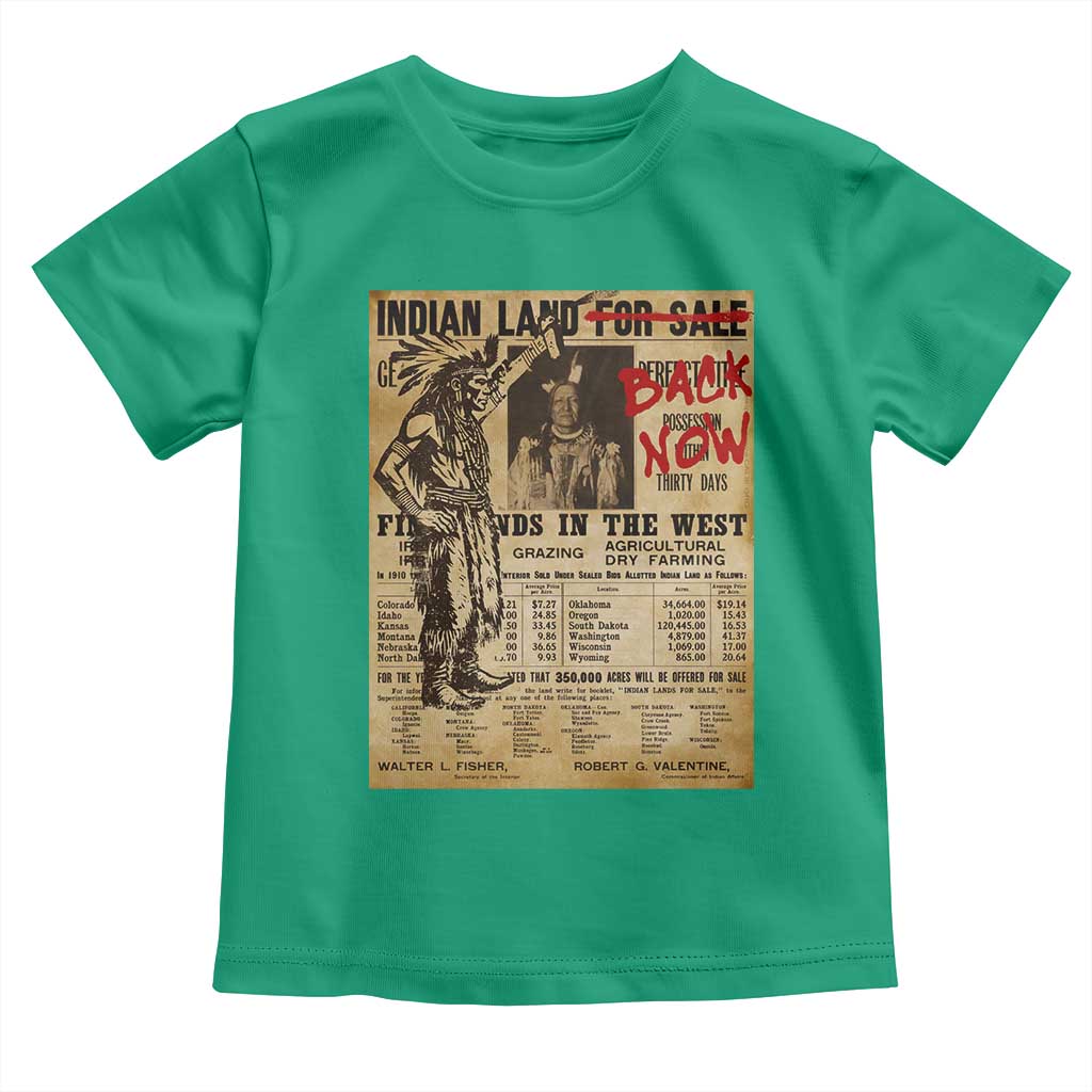 Native American Toddler T Shirt Indian Land For Back Now