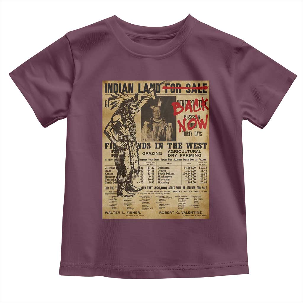 Native American Toddler T Shirt Indian Land For Back Now