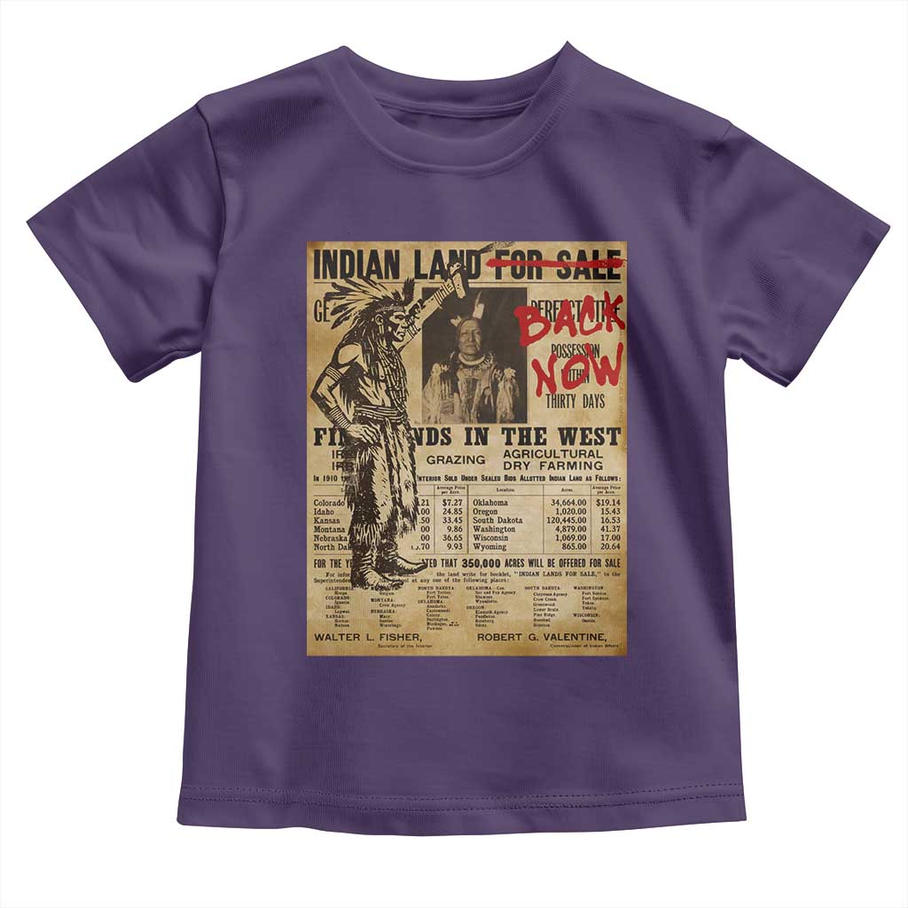 Native American Toddler T Shirt Indian Land For Back Now