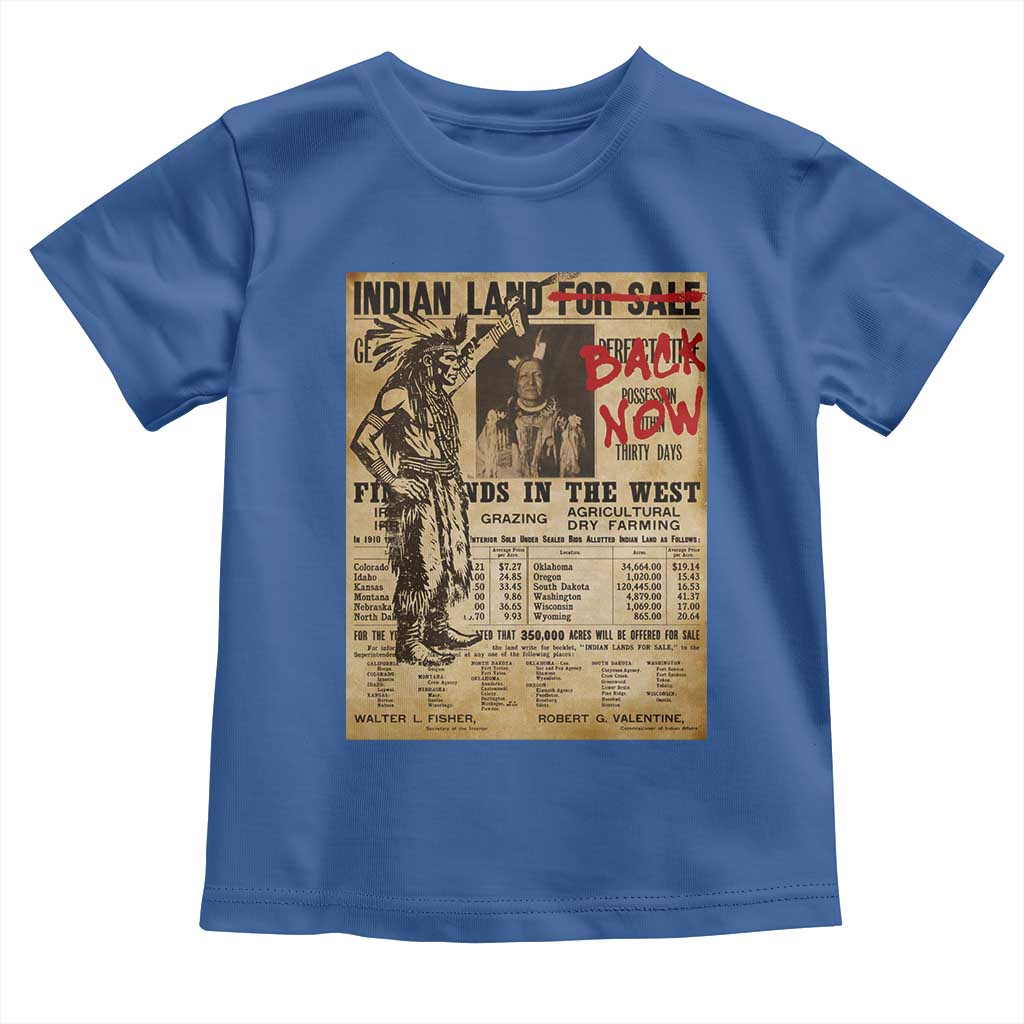 Native American Toddler T Shirt Indian Land For Back Now