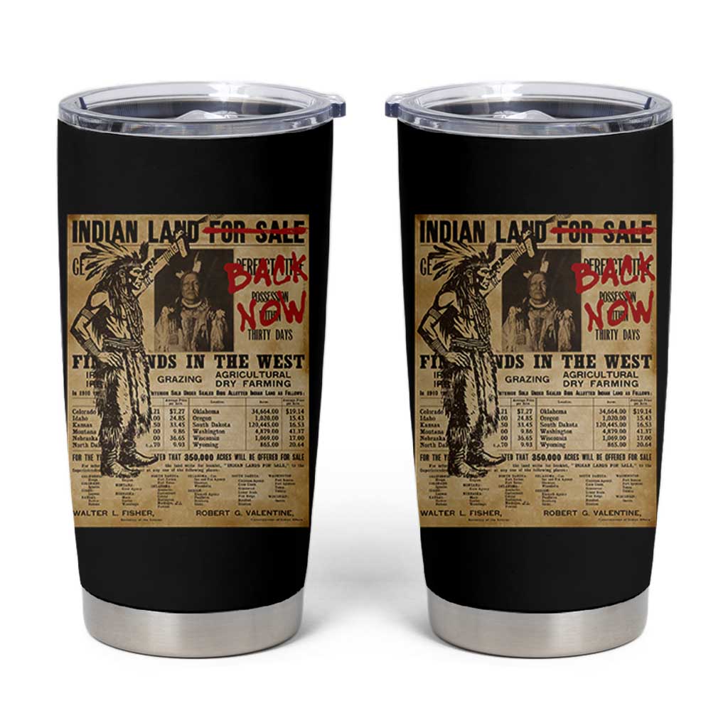 Native American Tumbler Cup Indian Land For Back Now