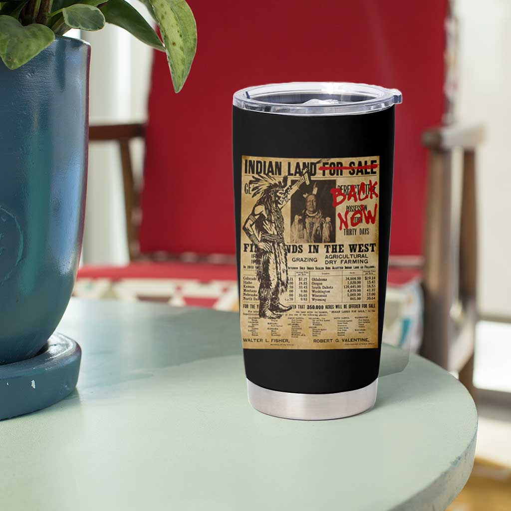 Native American Tumbler Cup Indian Land For Back Now