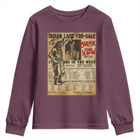 Native American Youth Sweatshirt Indian Land For Back Now