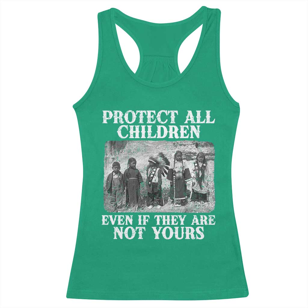 Native American Every Child Racerback Tank Top Protect All Children Even If They Are Not Yours - Wonder Print Shop