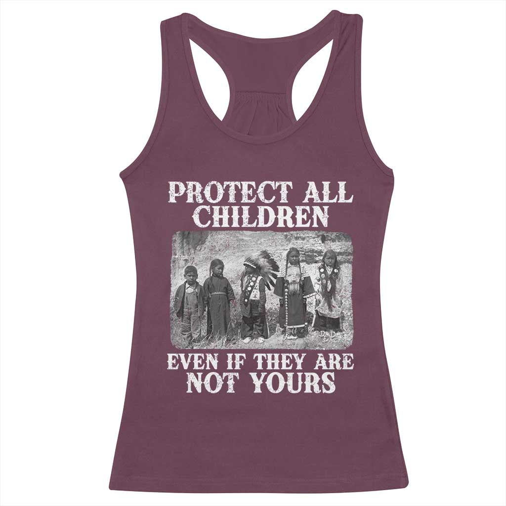 Native American Every Child Racerback Tank Top Protect All Children Even If They Are Not Yours - Wonder Print Shop
