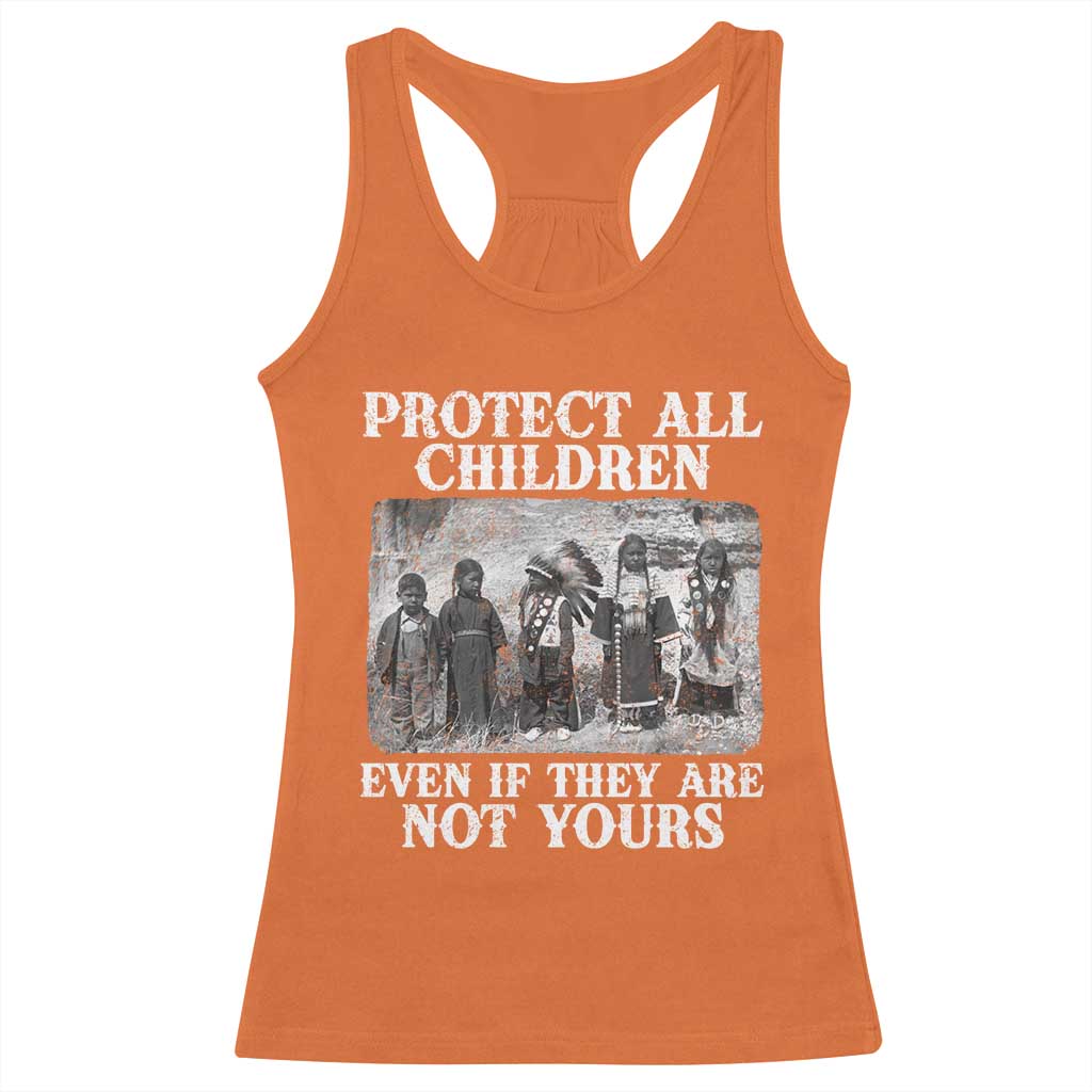 Native American Every Child Racerback Tank Top Protect All Children Even If They Are Not Yours - Wonder Print Shop