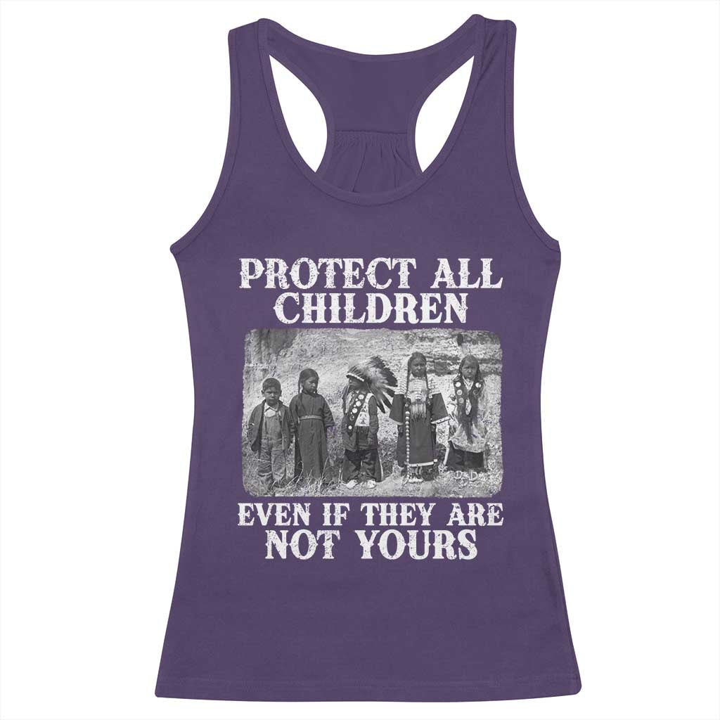 Native American Every Child Racerback Tank Top Protect All Children Even If They Are Not Yours - Wonder Print Shop