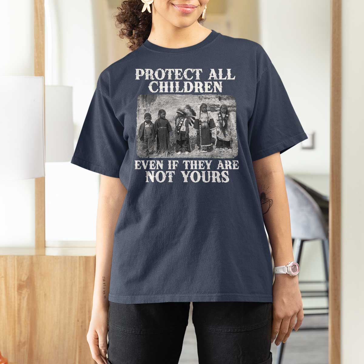 Native American Every Child T Shirt For Women Protect All Children Even If They Are Not Yours - Wonder Print Shop