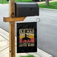 Funny Native American Garden Flag Never Underestimate An Old Man Native American - Wonder Print Shop