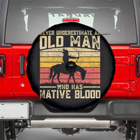 Funny Native American Spare Tire Cover Never Underestimate An Old Man Native American - Wonder Print Shop