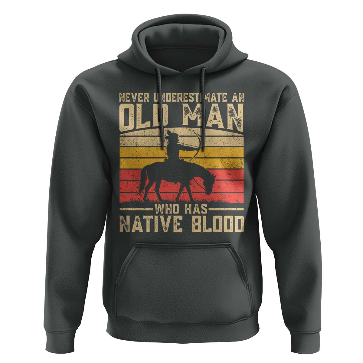 Funny Native American Hoodie Never Underestimate An Old Man Native American - Wonder Print Shop