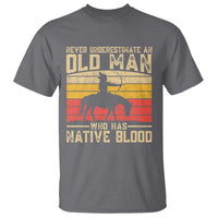 Funny Native American T Shirt Never Underestimate An Old Man Native American - Wonder Print Shop