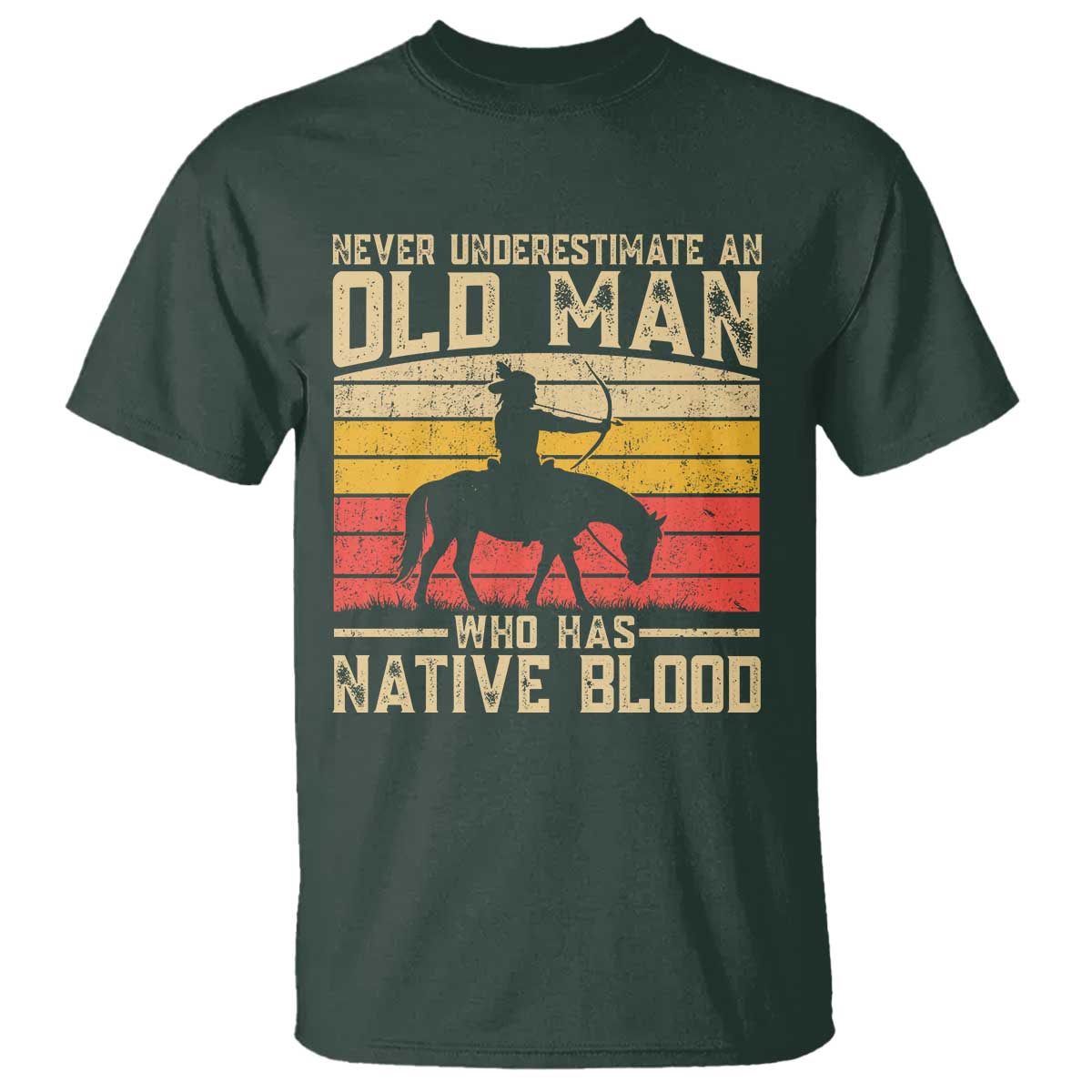 Funny Native American T Shirt Never Underestimate An Old Man Native American - Wonder Print Shop