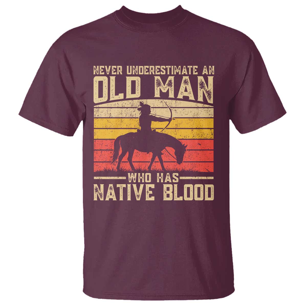 Funny Native American T Shirt Never Underestimate An Old Man Native American - Wonder Print Shop
