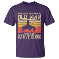 Funny Native American T Shirt Never Underestimate An Old Man Native American - Wonder Print Shop