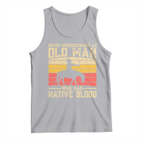 Funny Native American Tank Top Never Underestimate An Old Man Native American - Wonder Print Shop