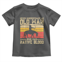 Funny Native American Toddler T Shirt Never Underestimate An Old Man Native American - Wonder Print Shop