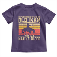 Funny Native American Toddler T Shirt Never Underestimate An Old Man Native American - Wonder Print Shop