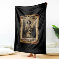 Geronimo Throw Blanket Vintage Apache Warrior Native American - Wonder Print Shop