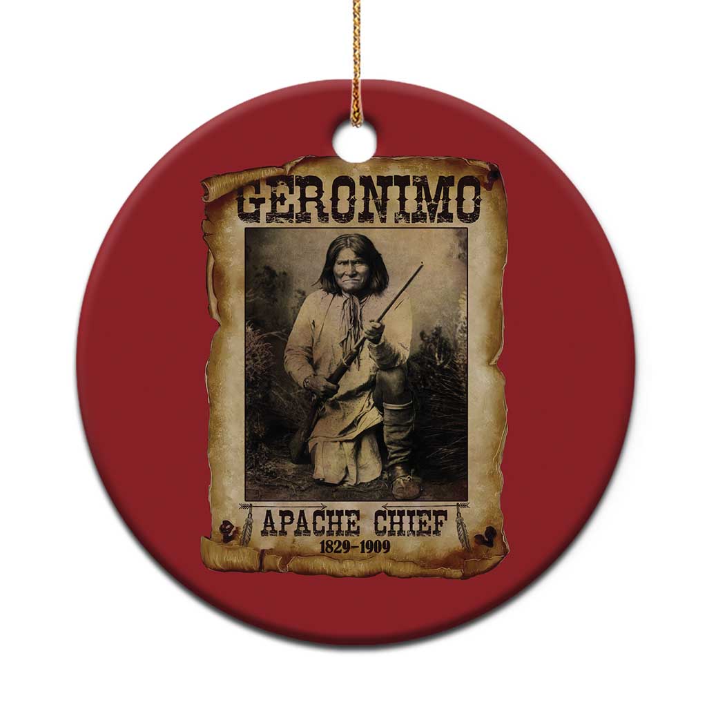 Geronimo Christmas Ornament Vintage Apache Warrior Native American - Wonder Print Shop